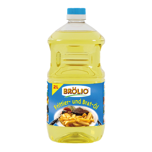 Brölio - Frittier- und Bratöl, 2 Liter PET-Flasche Brölio - Frittier- und Bratöl, 2 Liter PET-Flasche